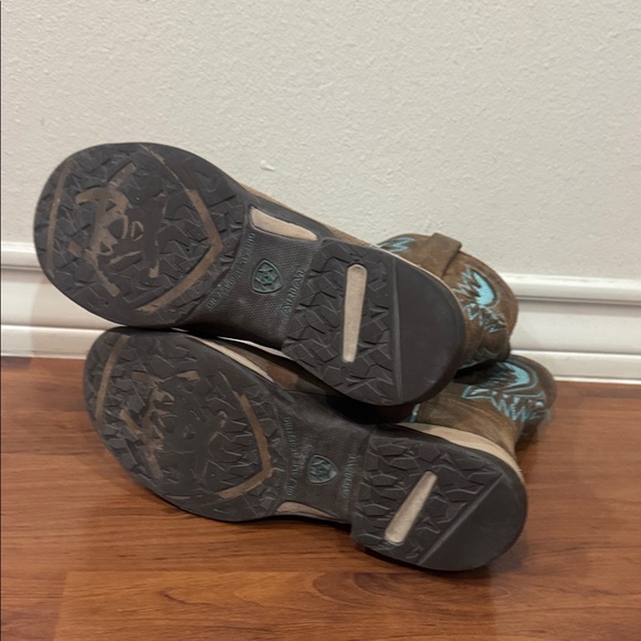 Ariat Teal and Brown Composite Toe Work Boots - Picture 5 of 5